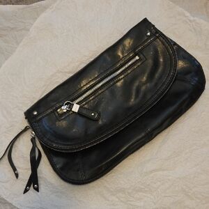 Nine West Black Leather Clutch Bag
